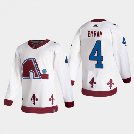 Män Ishockey Colorado Avalanche tröja Bowen Byram 4 2020-21 Reverse Retro Authentic